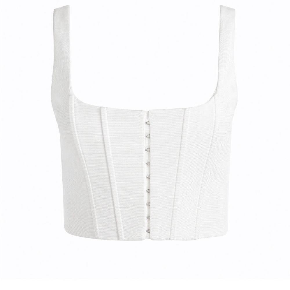 Alice + Olivia White Corset Top - Picture 4 of 7